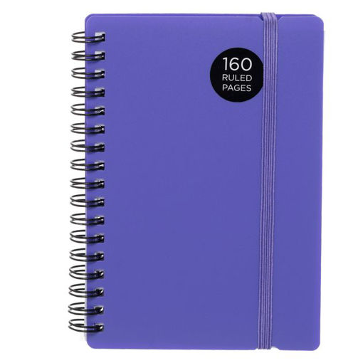 Picture of WHS A6 NOTEBOOK W/B PP RULED PURPLE 160PGS